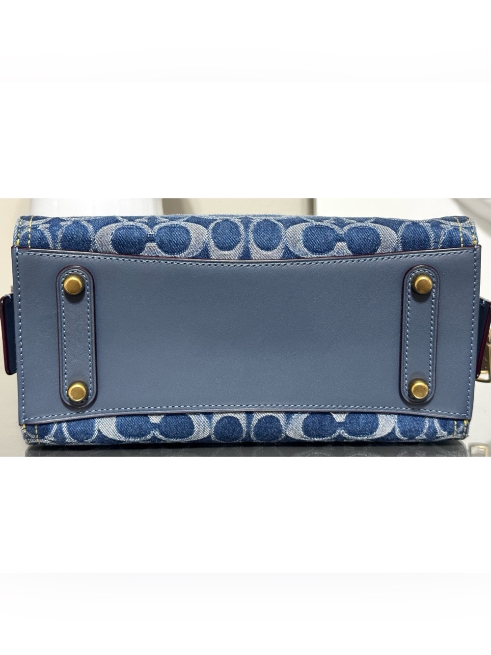 COACH‎ Rogue Bag 25 In Signature Denim, BRASS/ BLUE - Picture 8 of 9